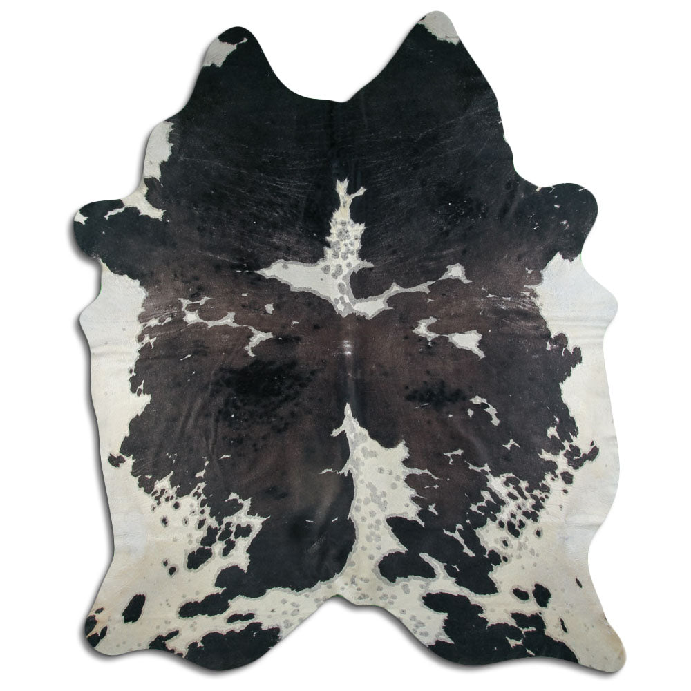 Peau de vache noire et blanche XXXL