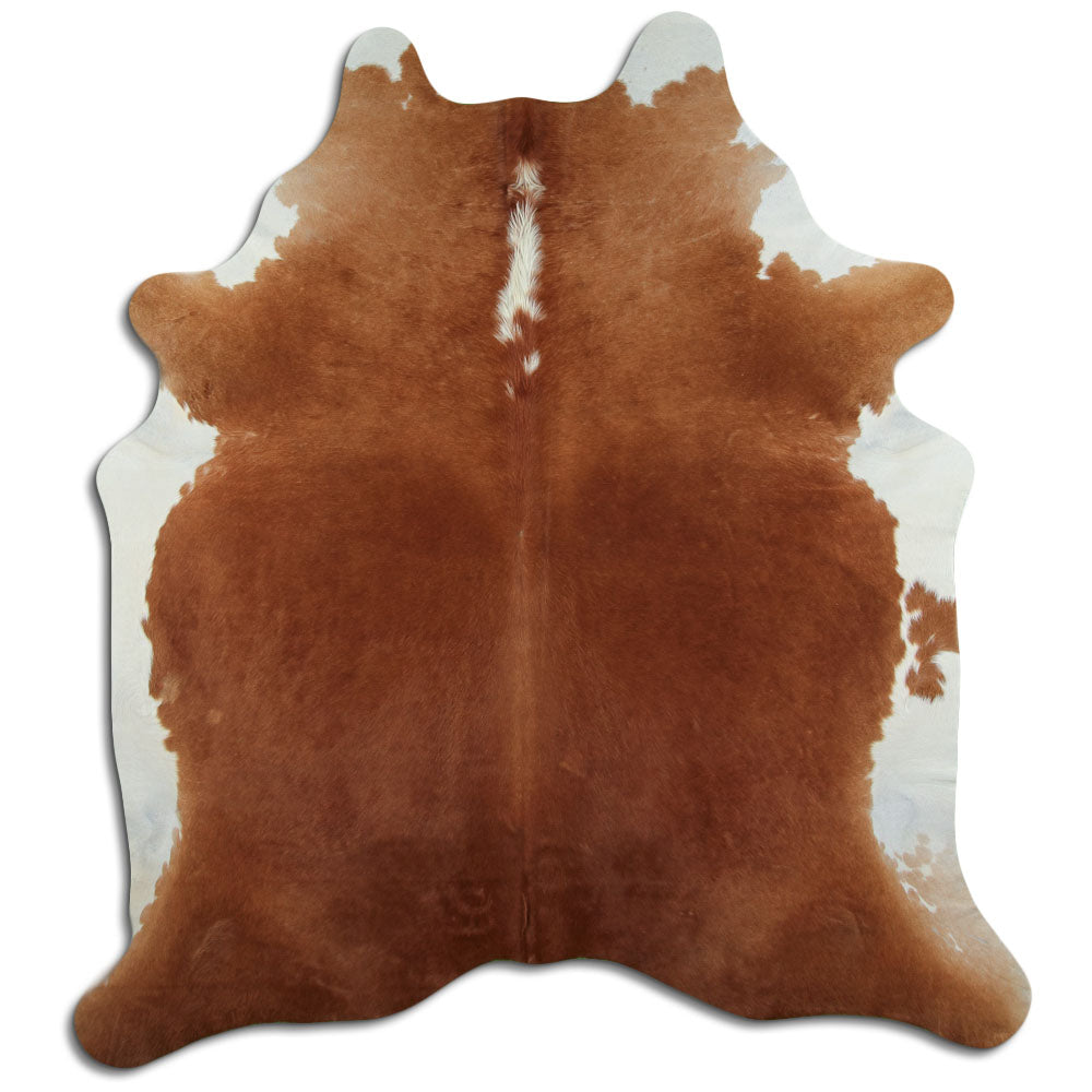 Peau de vache marron et blanche XXL