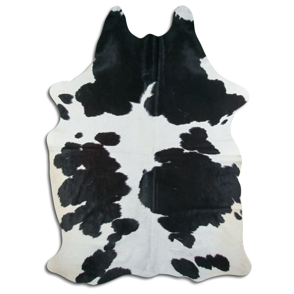 Peau de vache noire et blanche XXL