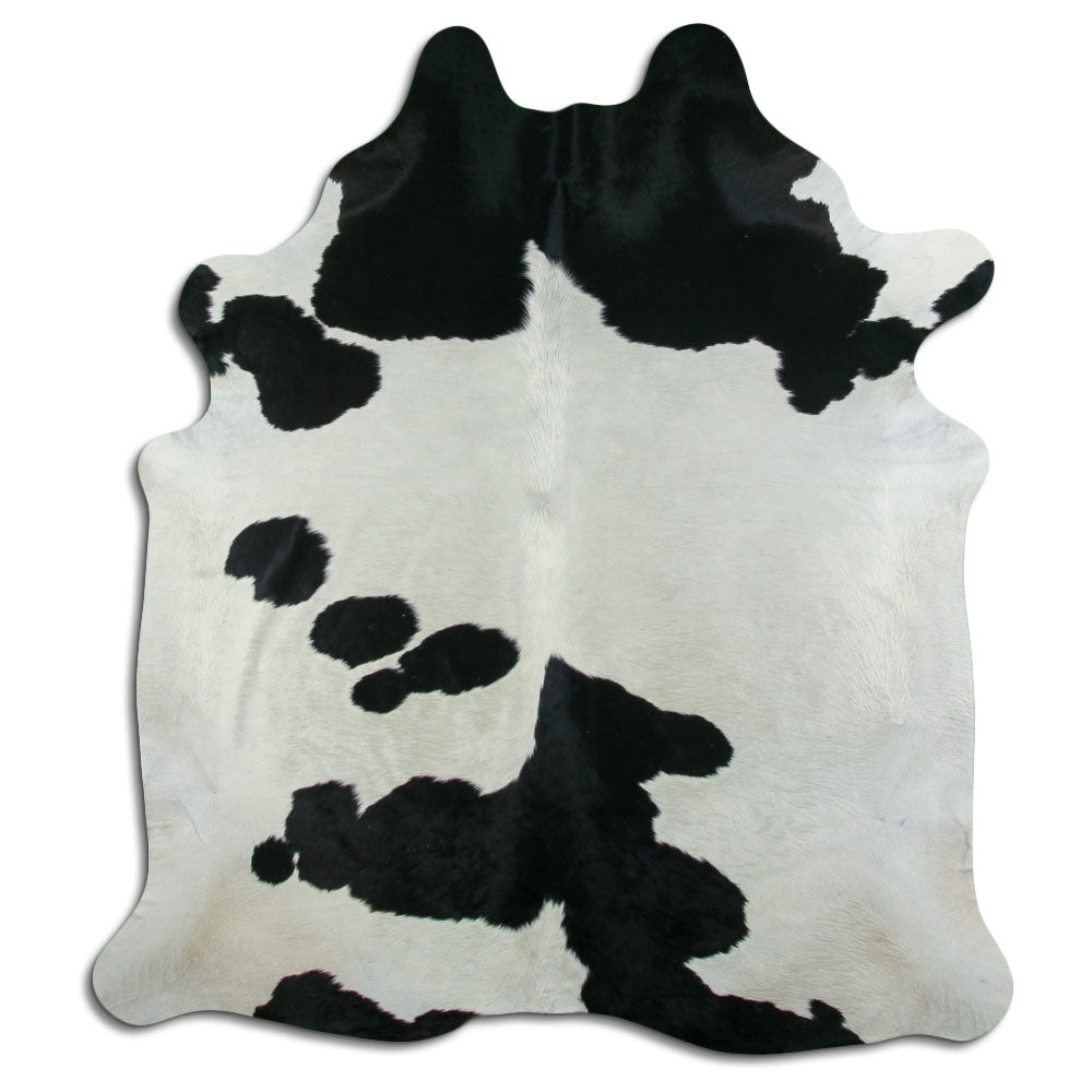 Peau de vache noire et blanche XXL