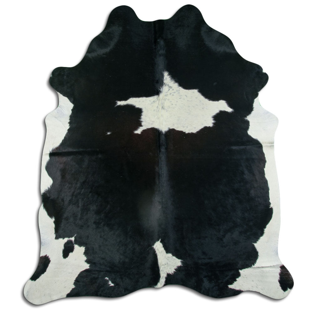 Peau de vache noire et blanche XXL