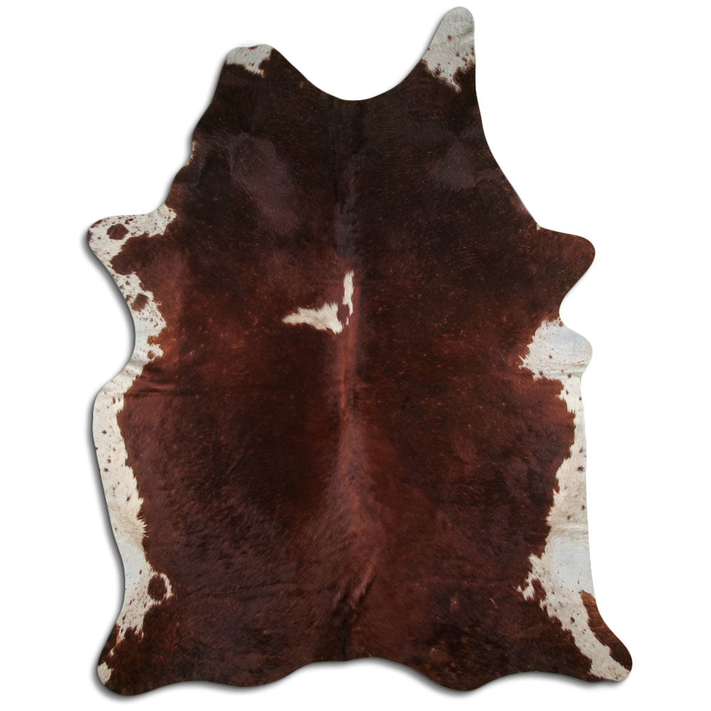 Peau de vache marron et blanche XXXL