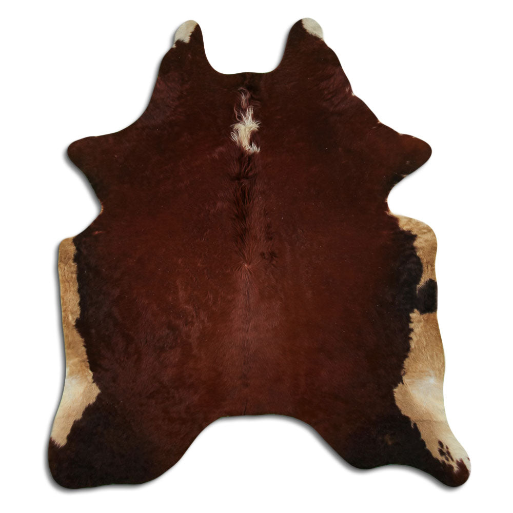 Peau de vache marron et blanche XXL