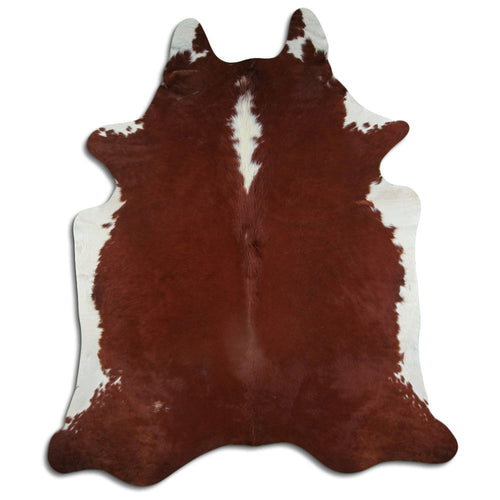 Peau de vache marron et blanche XXL