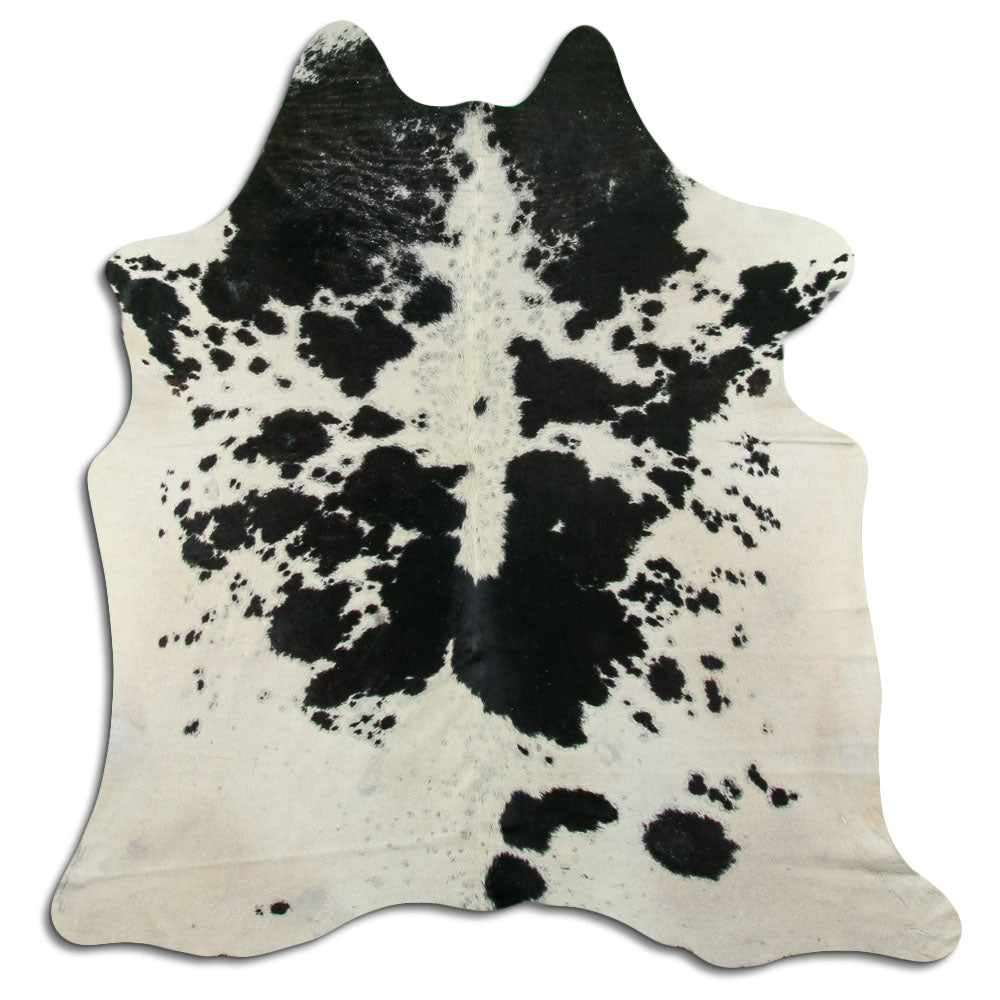 Peau de vache noire et blanche L