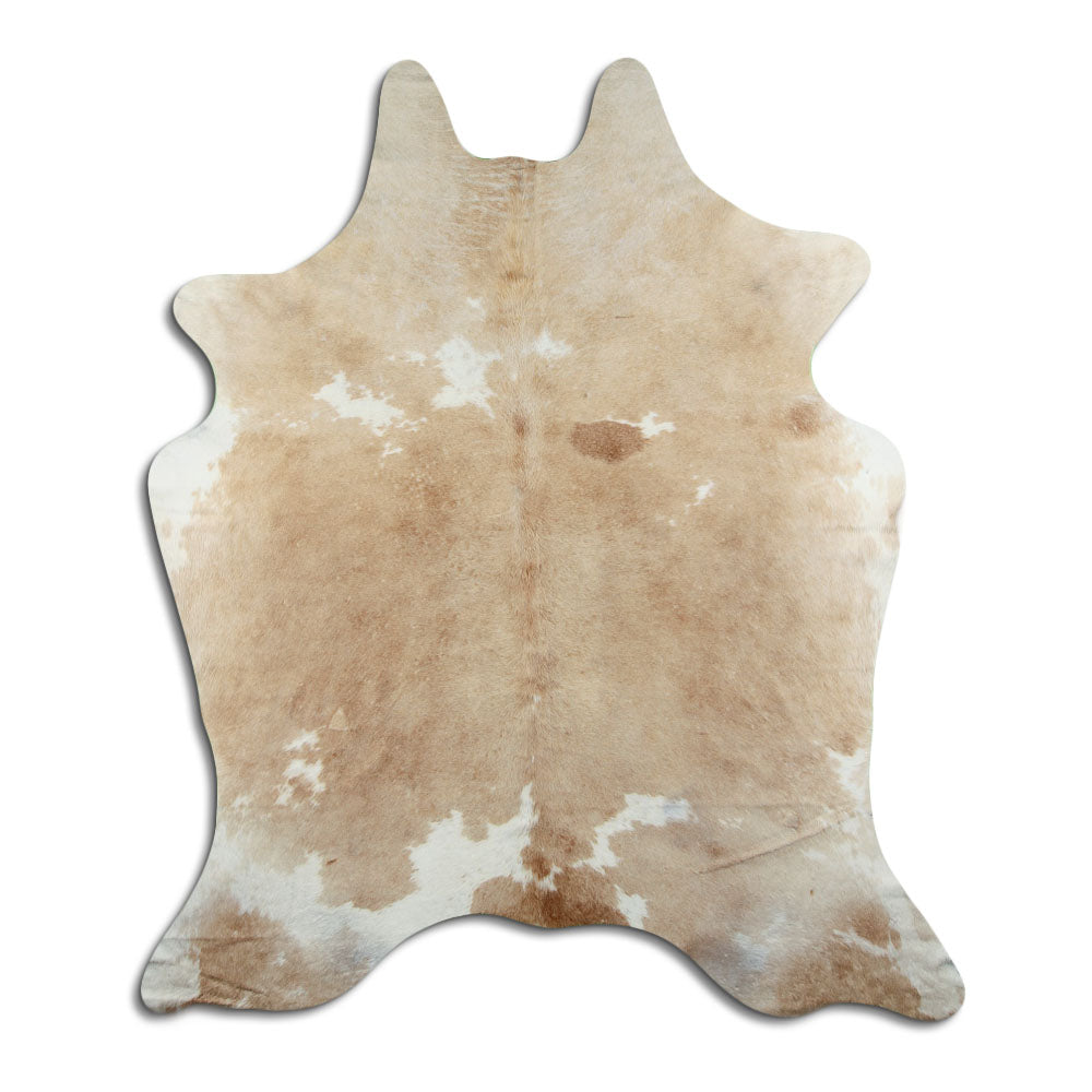 Peau de vache marron et blanche XL