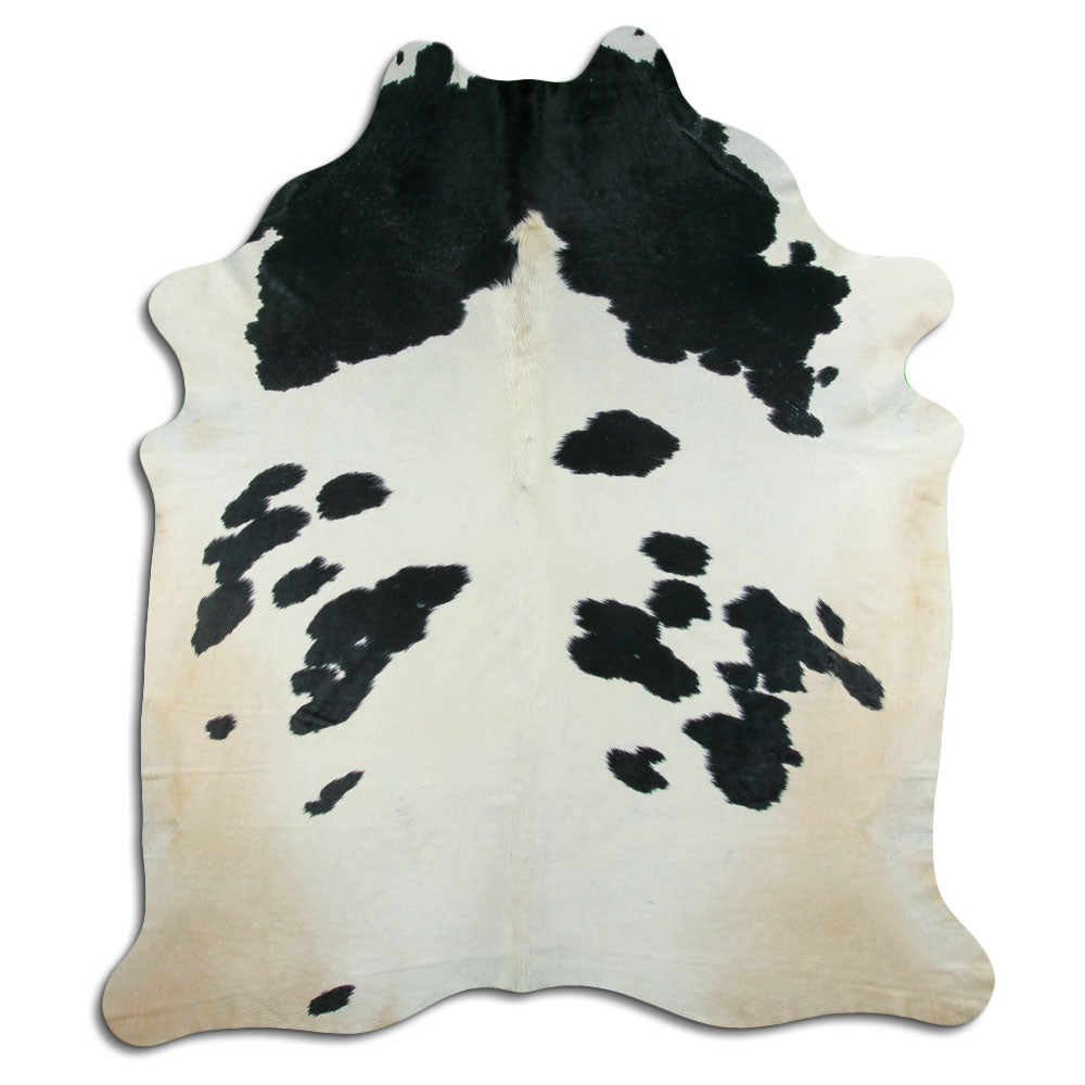 Peau de vache noire et blanche XXL