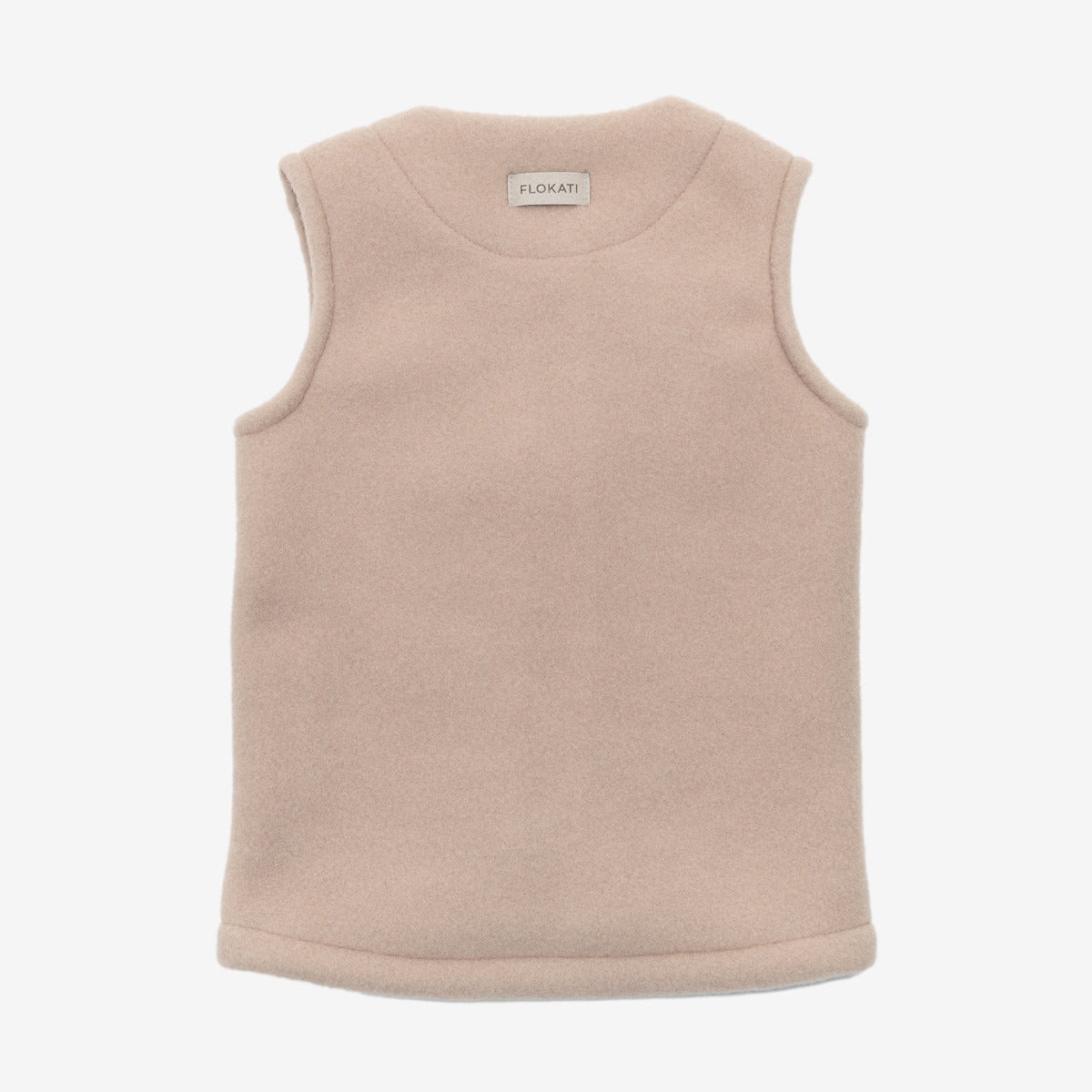 Gilet enfant en mérinos « Lama » beige