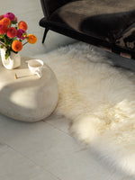 Peau de mouton cousue blanche XXXXL