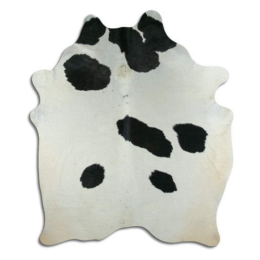 Peau de vache noire et blanche XXL