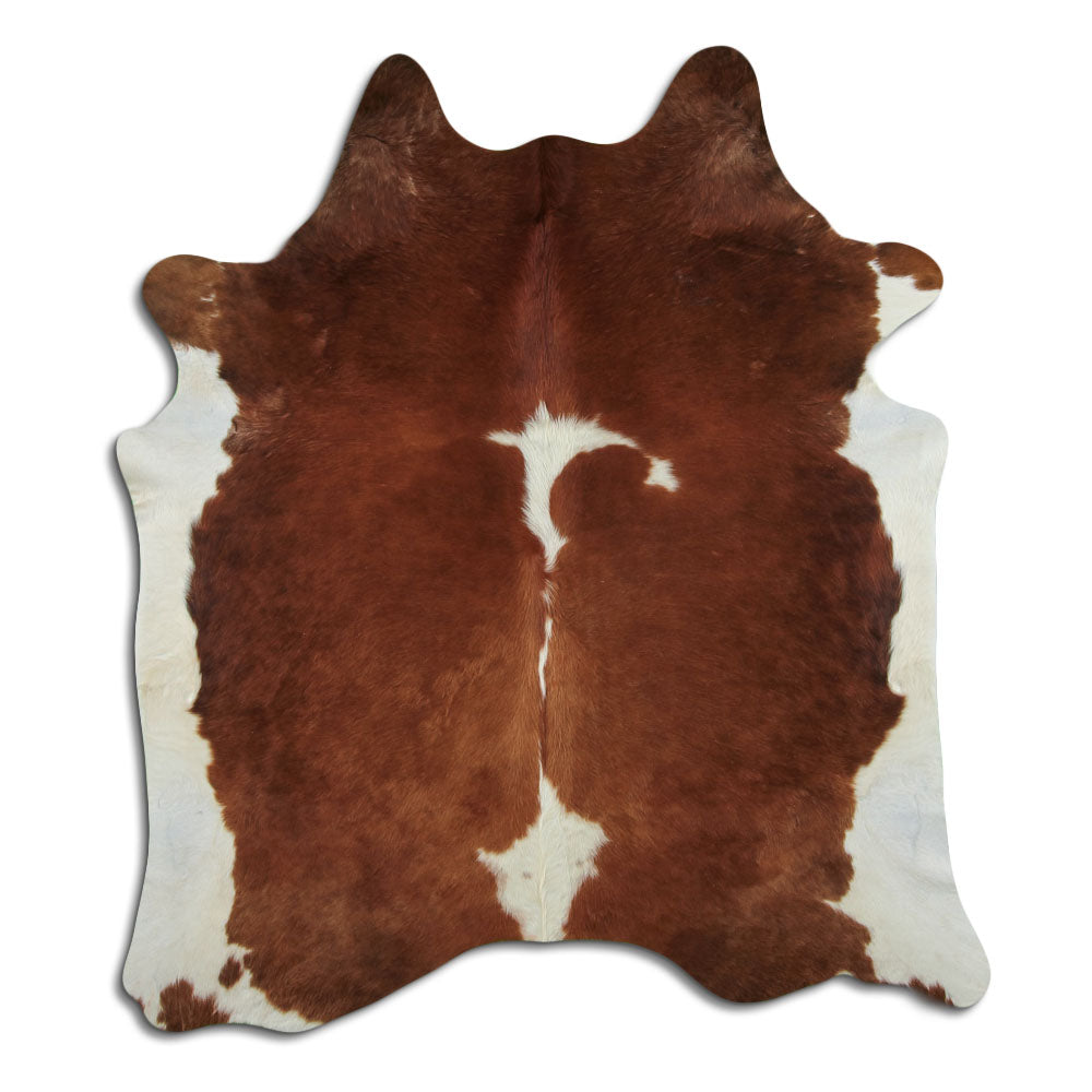 Peau de vache marron et blanche XXL