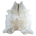 Peau de vache marron et blanche XL
