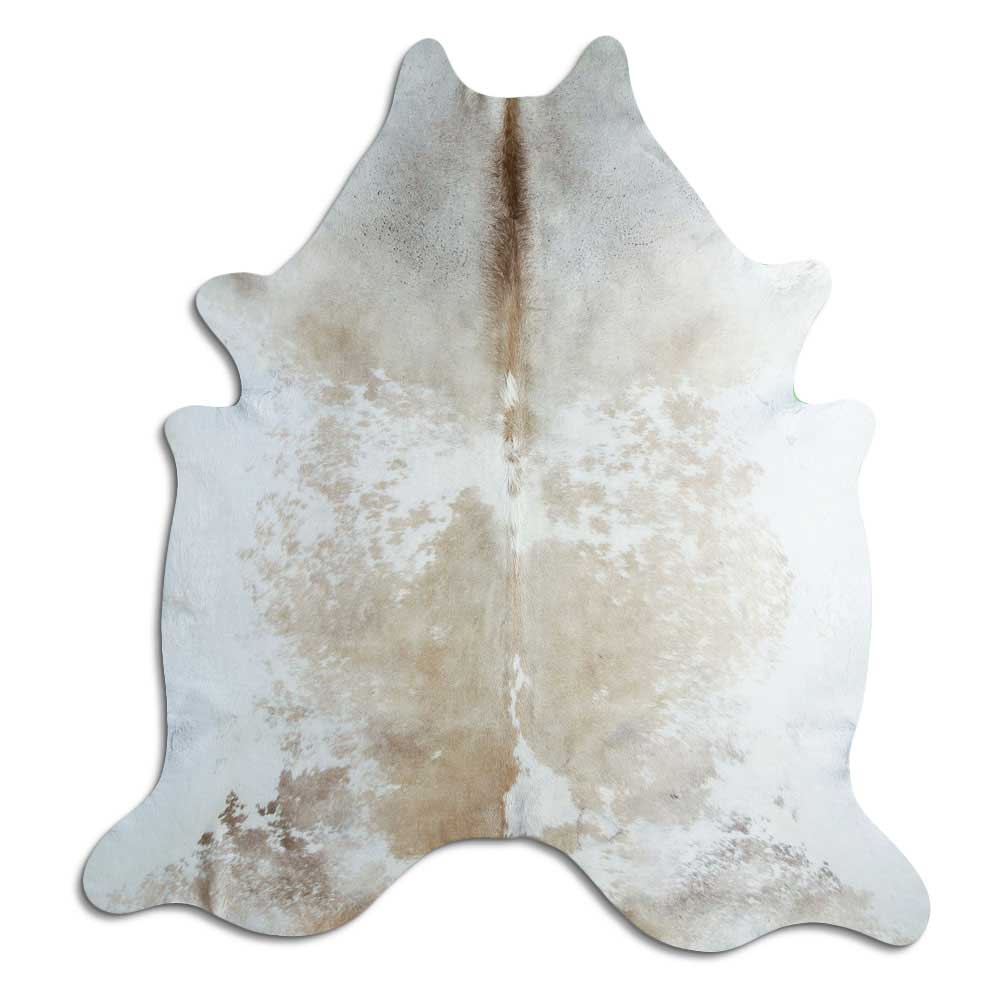 Peau de vache marron et blanche XL