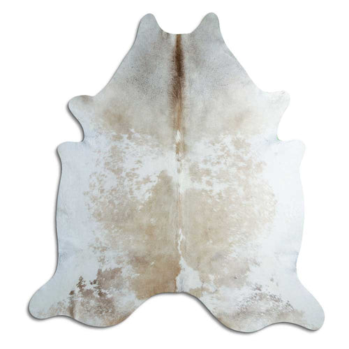 Peau de vache marron et blanche XL