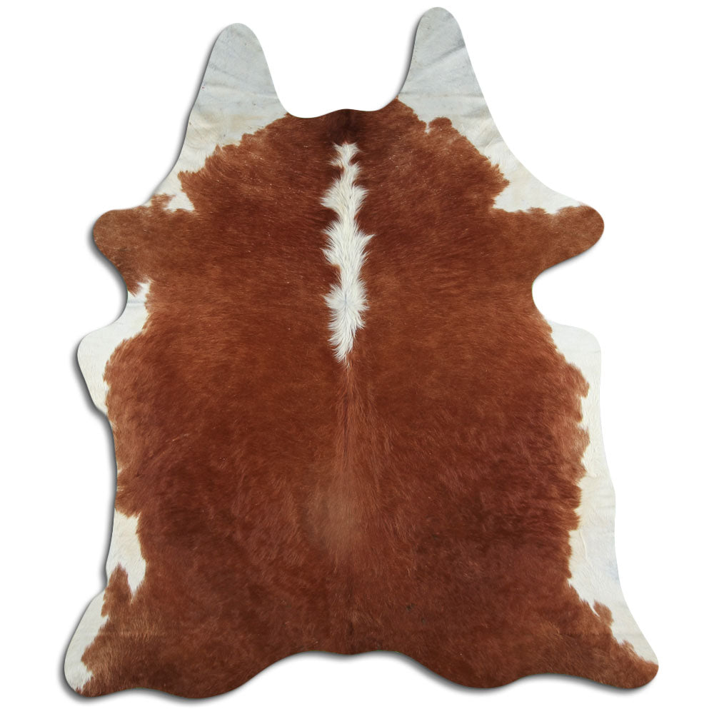 Peau de vache marron et blanche XXL