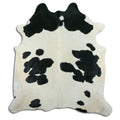 Peau de vache noire et blanche XXL