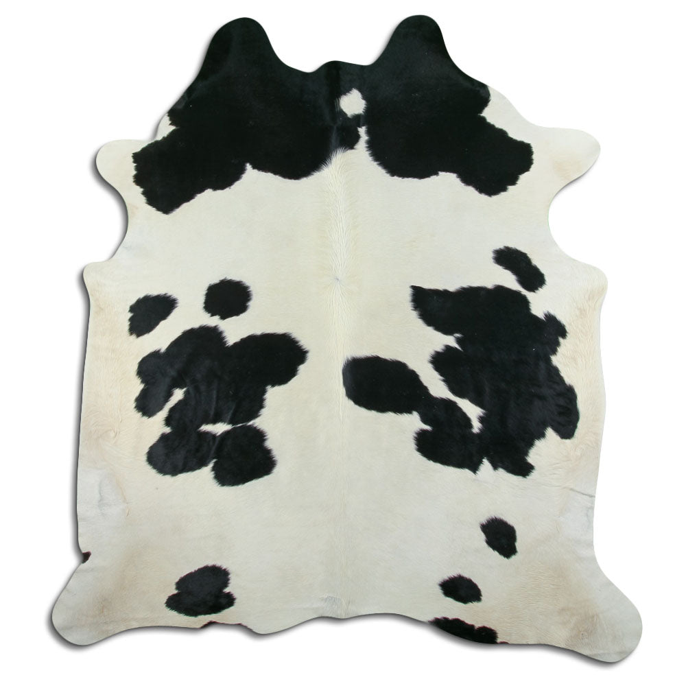 Peau de vache noire et blanche XXL