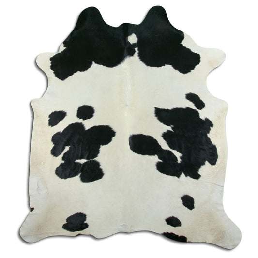 Peau de vache noire et blanche XXL
