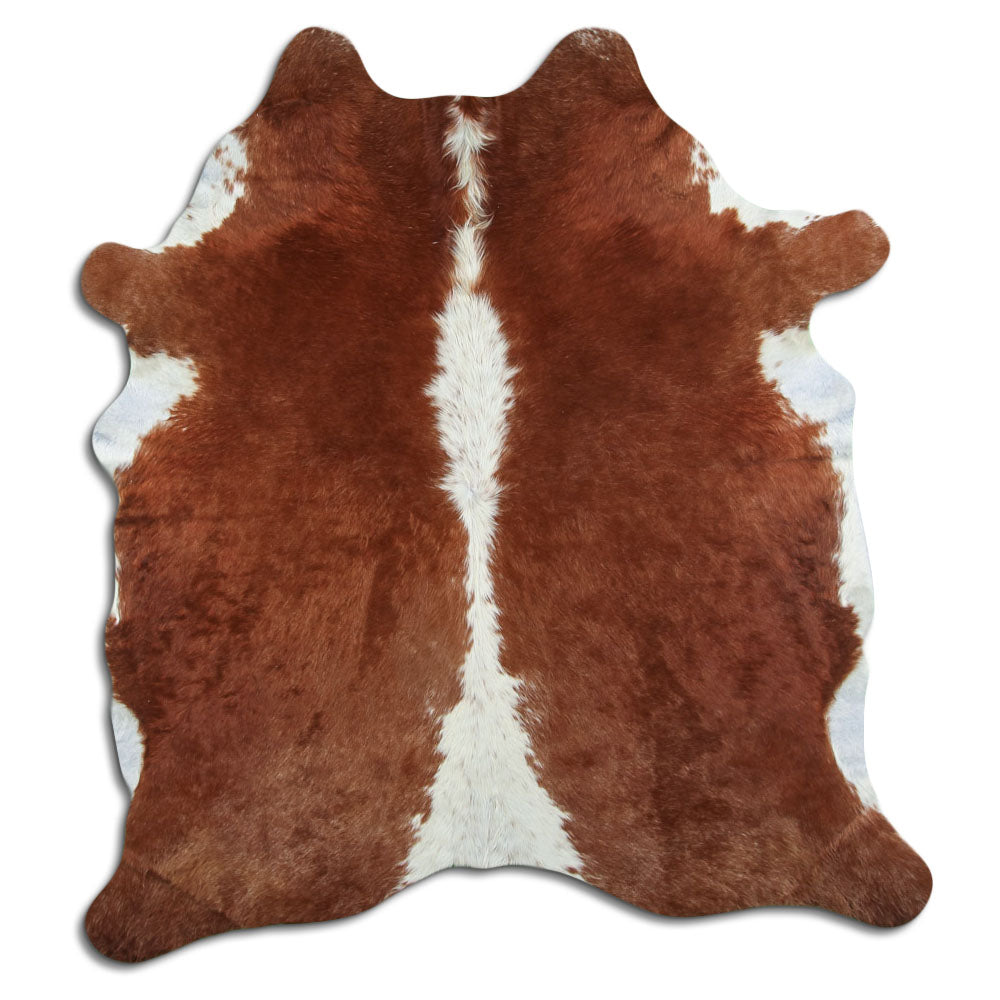 Peau de vache marron et blanche XXL