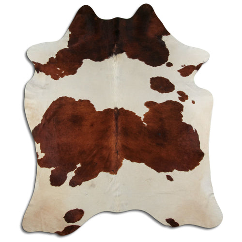 Peau de vache marron et blanche XXL