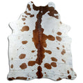 Peau de vache marron et blanche XXL
