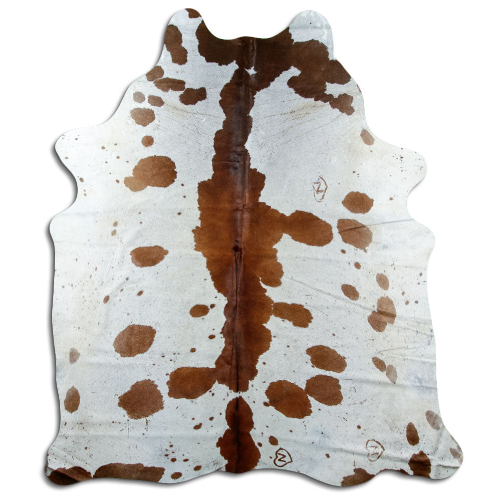 Peau de vache marron et blanche XXL
