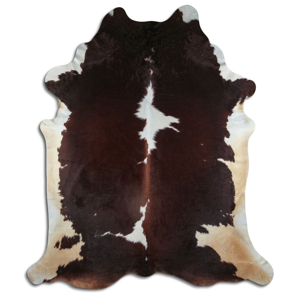 Peau de vache marron et blanche XXL