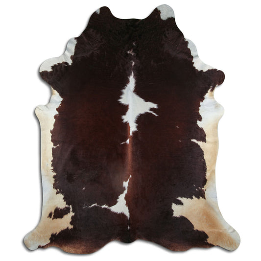 Peau de vache marron et blanche XXL