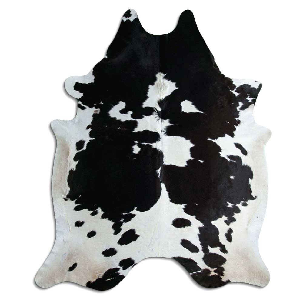 Peau de vache noire et blanche XXXL