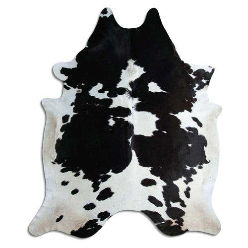 Peau de vache noire et blanche XXXL