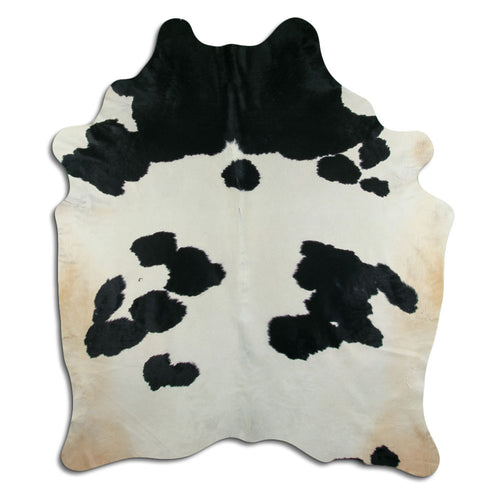 Peau de vache noire et blanche XXL