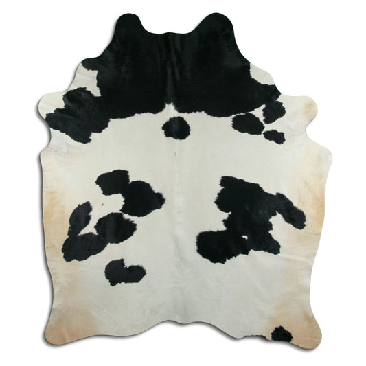 Peau de vache noire et blanche XXL