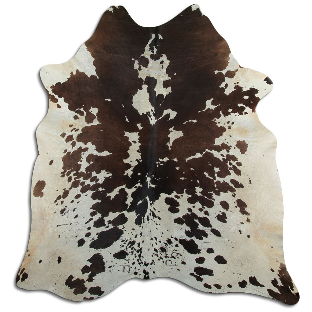 Peau de vache marron et blanche XXL