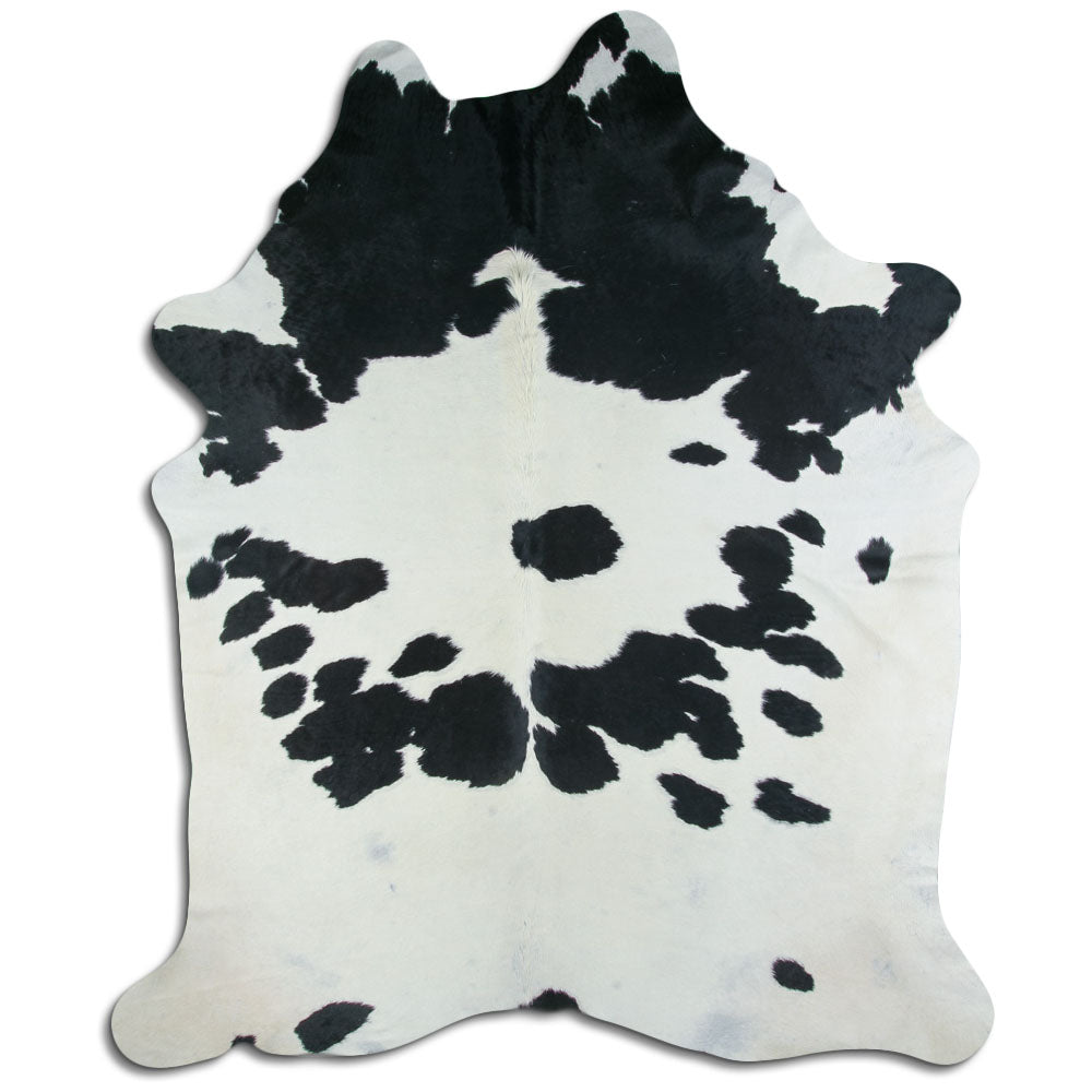 Peau de vache noire et blanche XXXL