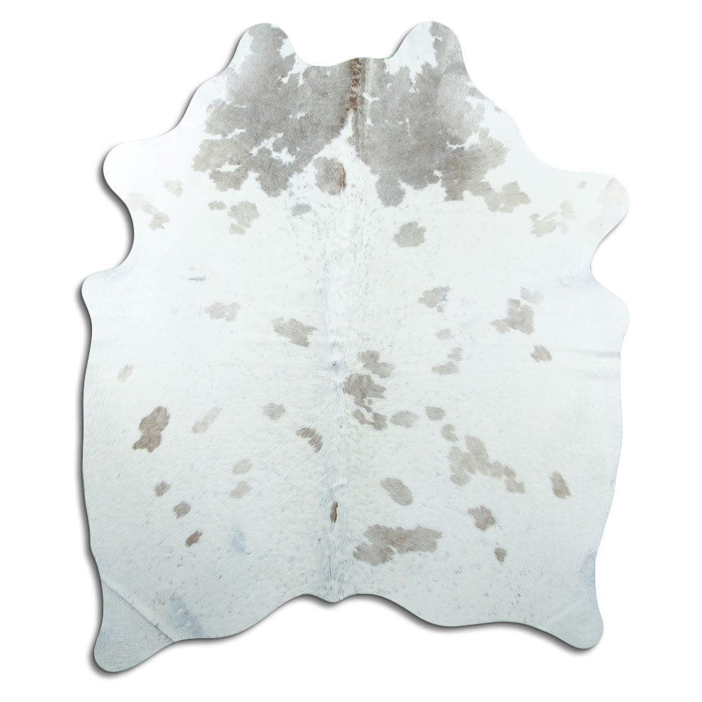 Peau de vache marron et blanche L