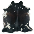 Peau de vache noire et blanche L