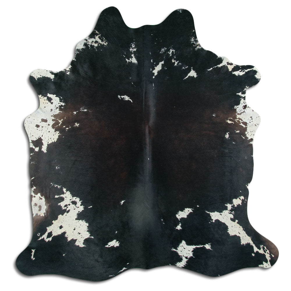Peau de vache noire et blanche L