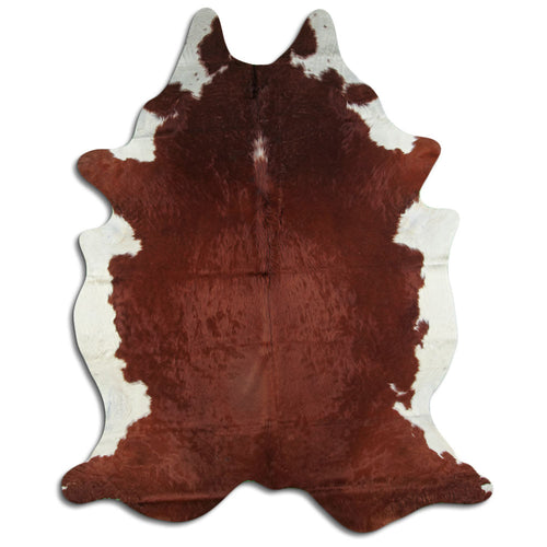 Peau de vache marron et blanche XXL
