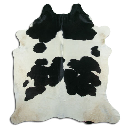 Peau de vache noire et blanche XXL