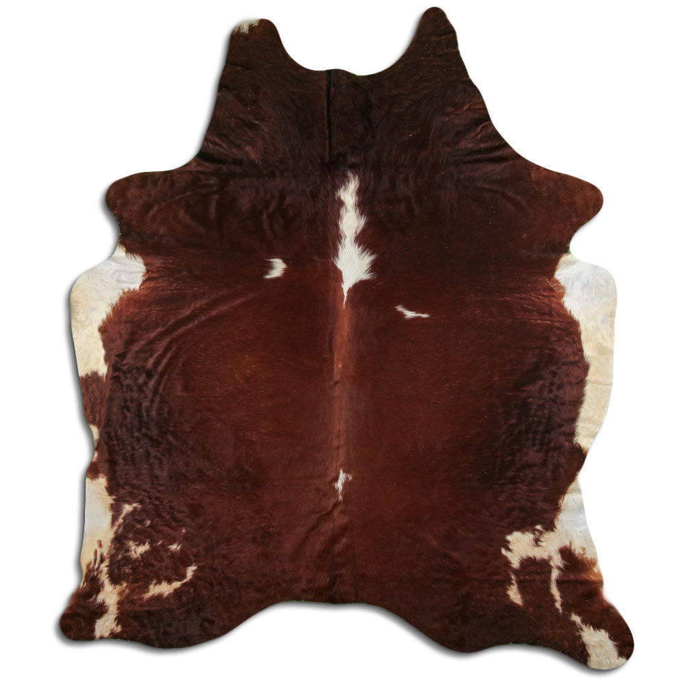 Peau de vache marron et blanche XXL