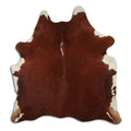 Peau de vache marron et blanche L