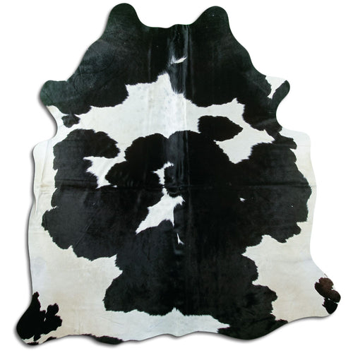 Peau de vache noire et blanche L
