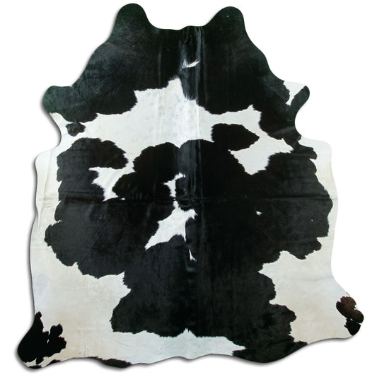Peau de vache noire et blanche L