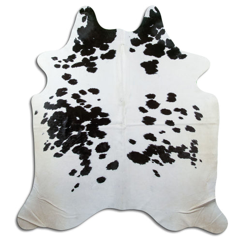 Peau de vache noire et blanche XL