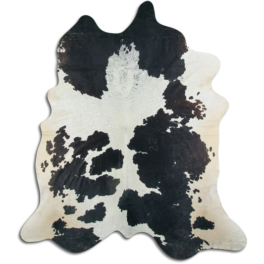 Peau de vache noire et blanche XXL