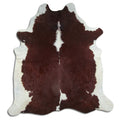 Peau de vache marron et blanche XXL