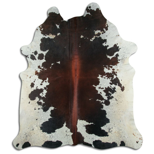 Peau de vache marron et blanche XXL