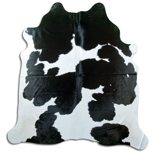Peau de vache noire et blanche XXL