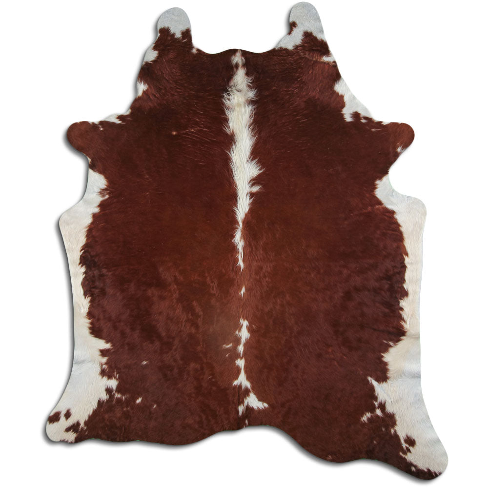 Peau de vache marron et blanche XXL