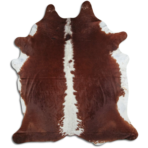 Peau de vache marron et blanche XXL